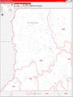 St. Helena Parish (), La Carrier Route Wall Map